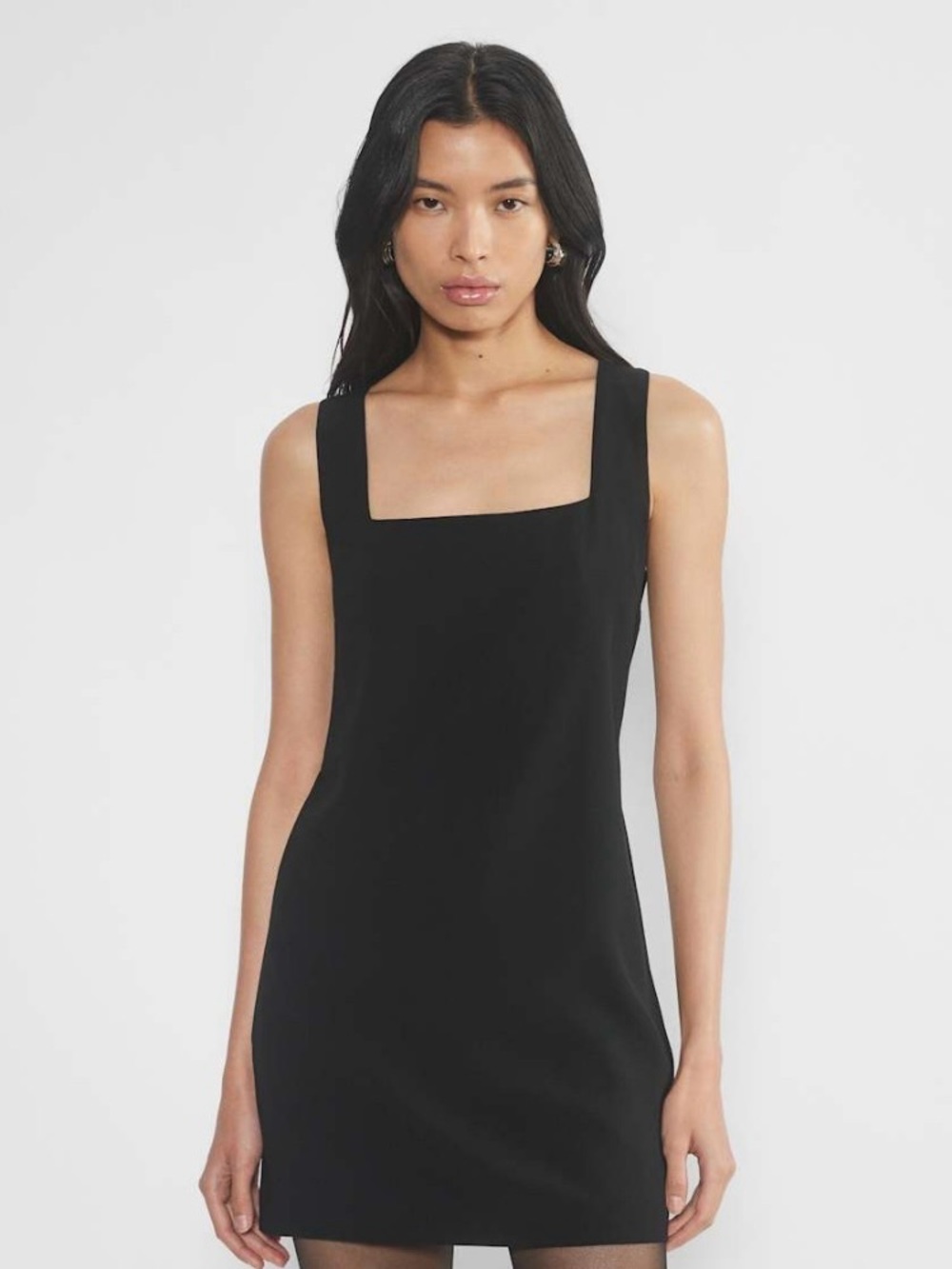Babaton Aritzia Black Square-Neck Mini Dress - Women